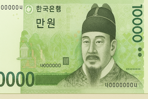 만원짜리 지폐를 그려봐
